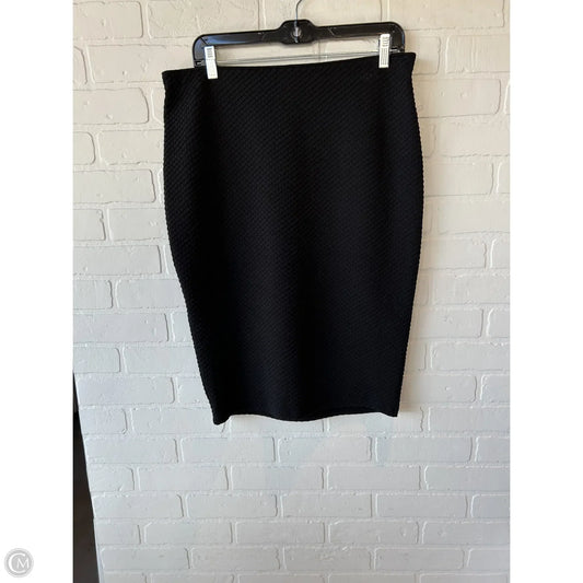 Skirt Midi By Apt 9 In Black, Size: 12