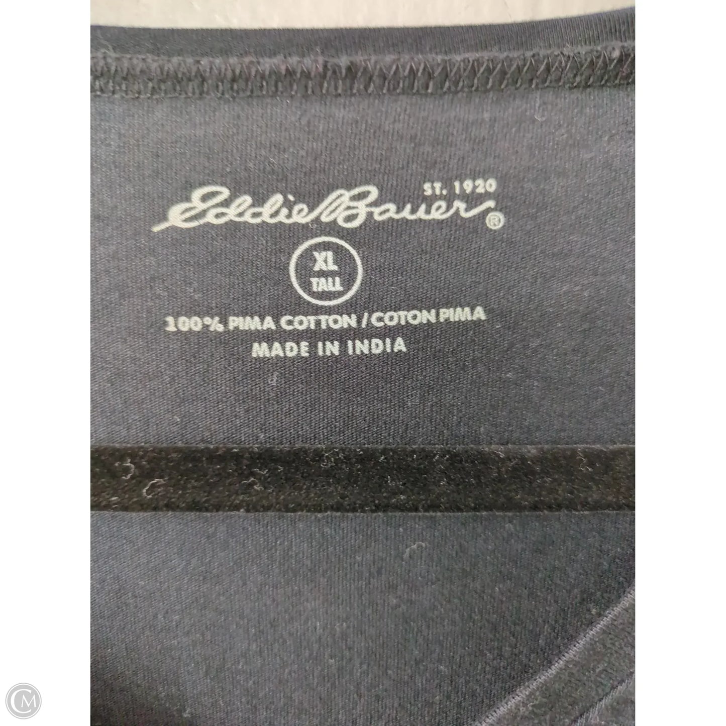Top 3/4 Sleeve Basic By Eddie Bauer In Black, Size: Xl