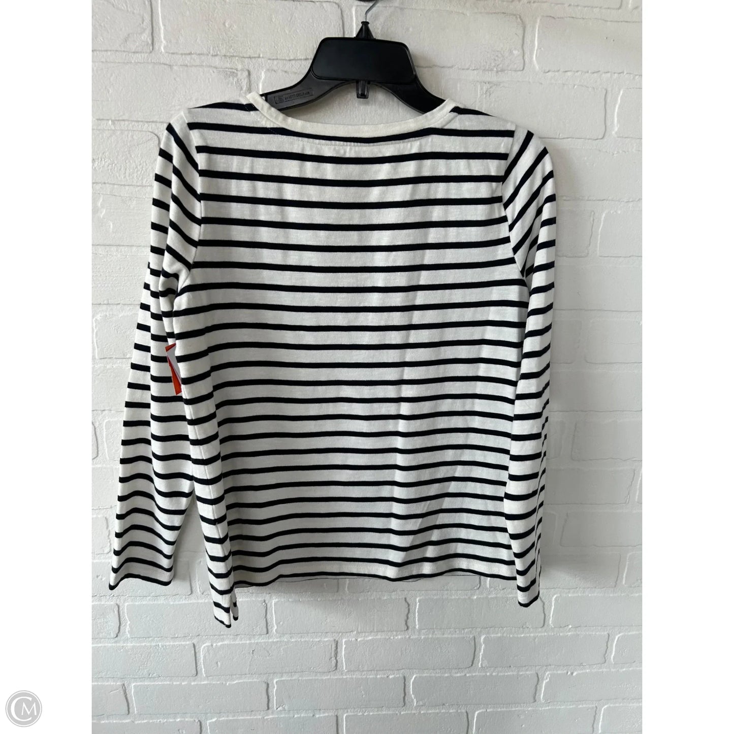 Top Long Sleeve By Talbots In Black & Cream, Size: Mp