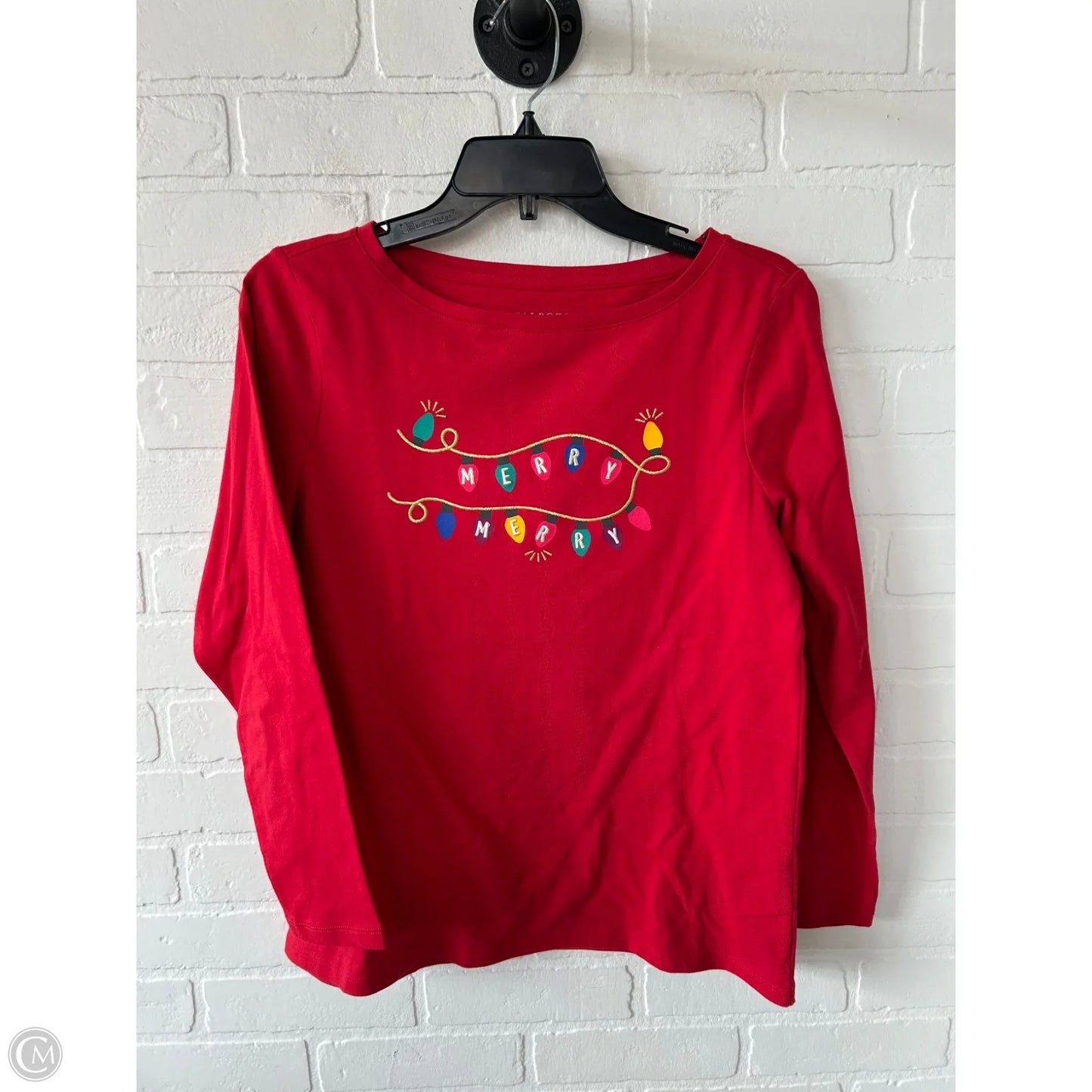 Top Long Sleeve Basic By Talbots In Red, Size: Mp