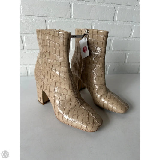 Boots Ankle Heels By Sam Edelman In Tan, Size: 7