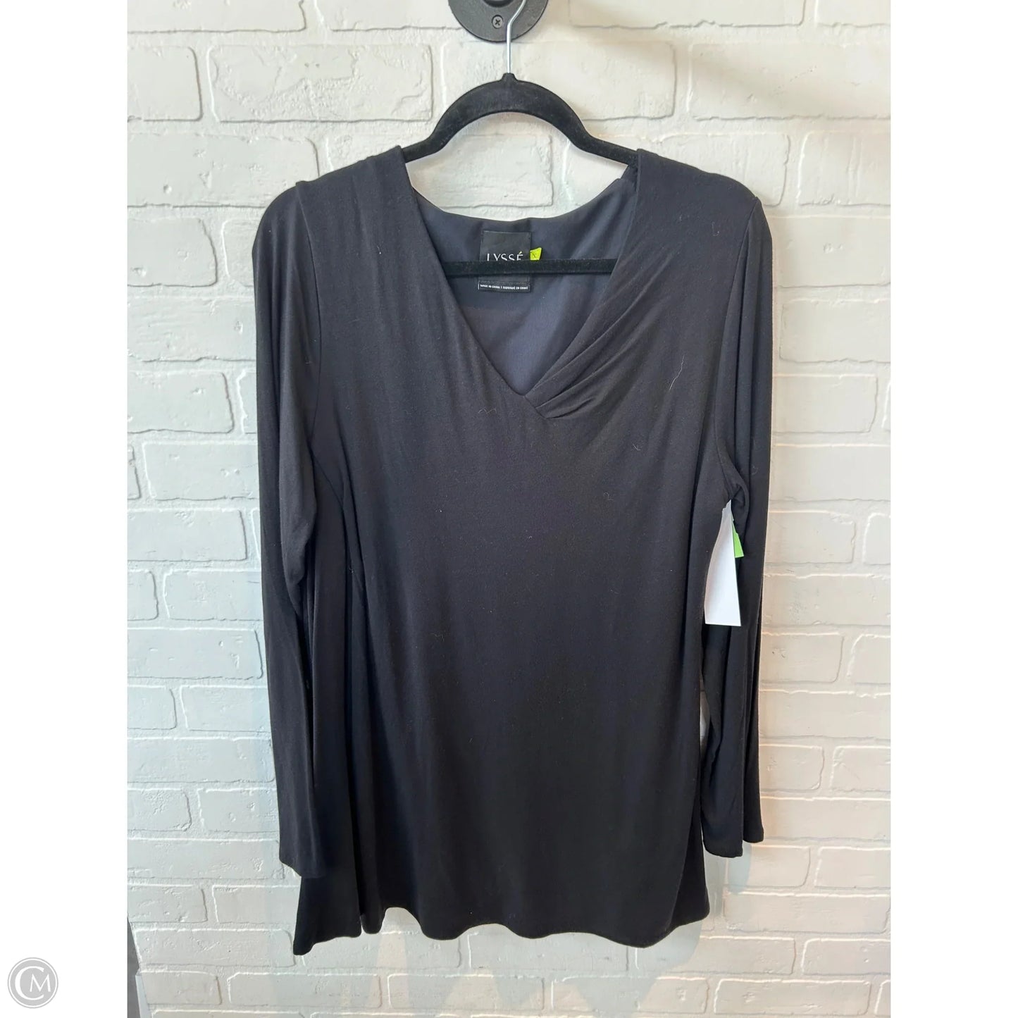 Top Long Sleeve By Lysse In Black, Size: Xl
