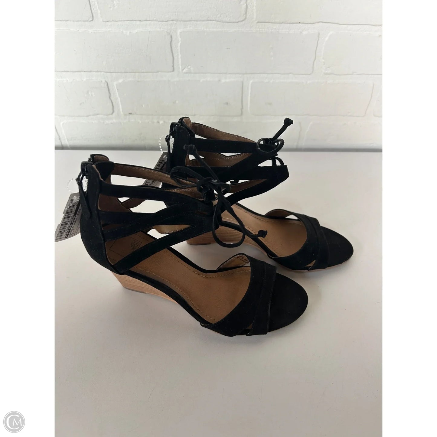 Sandals Heels Wedge By 14th And Union In Black, Size: 6