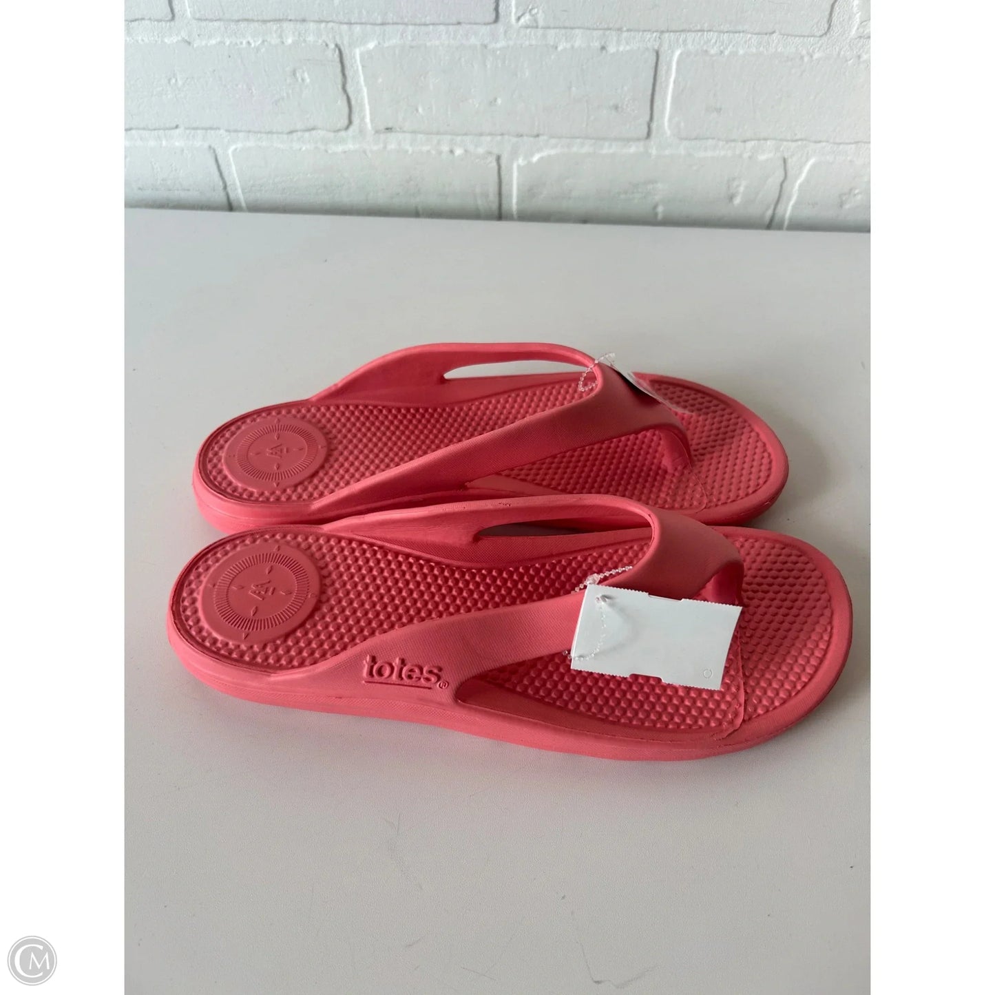 Sandals Flip Flops By Totes In Orange, Size: 11