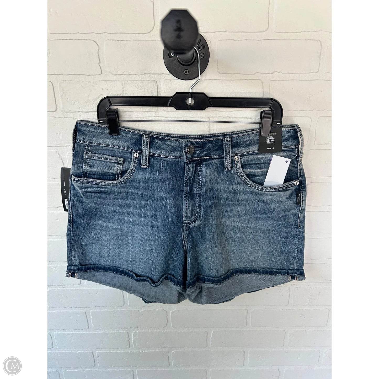 Shorts By Silver In Blue Denim, Size: 14