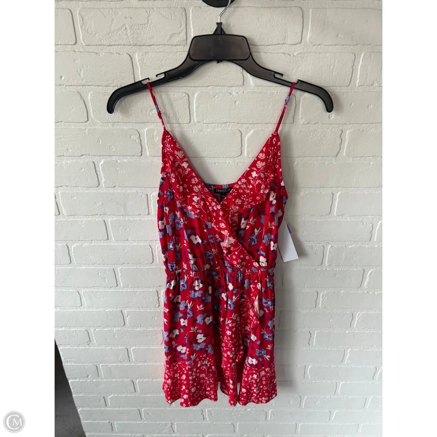 Dress Casual Short By Express In Red & White, Size: S