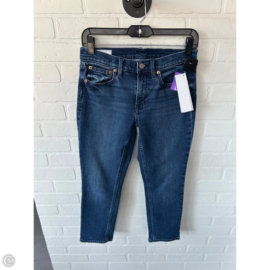 Jeans Straight By Gap In Blue Denim, Size: 4p