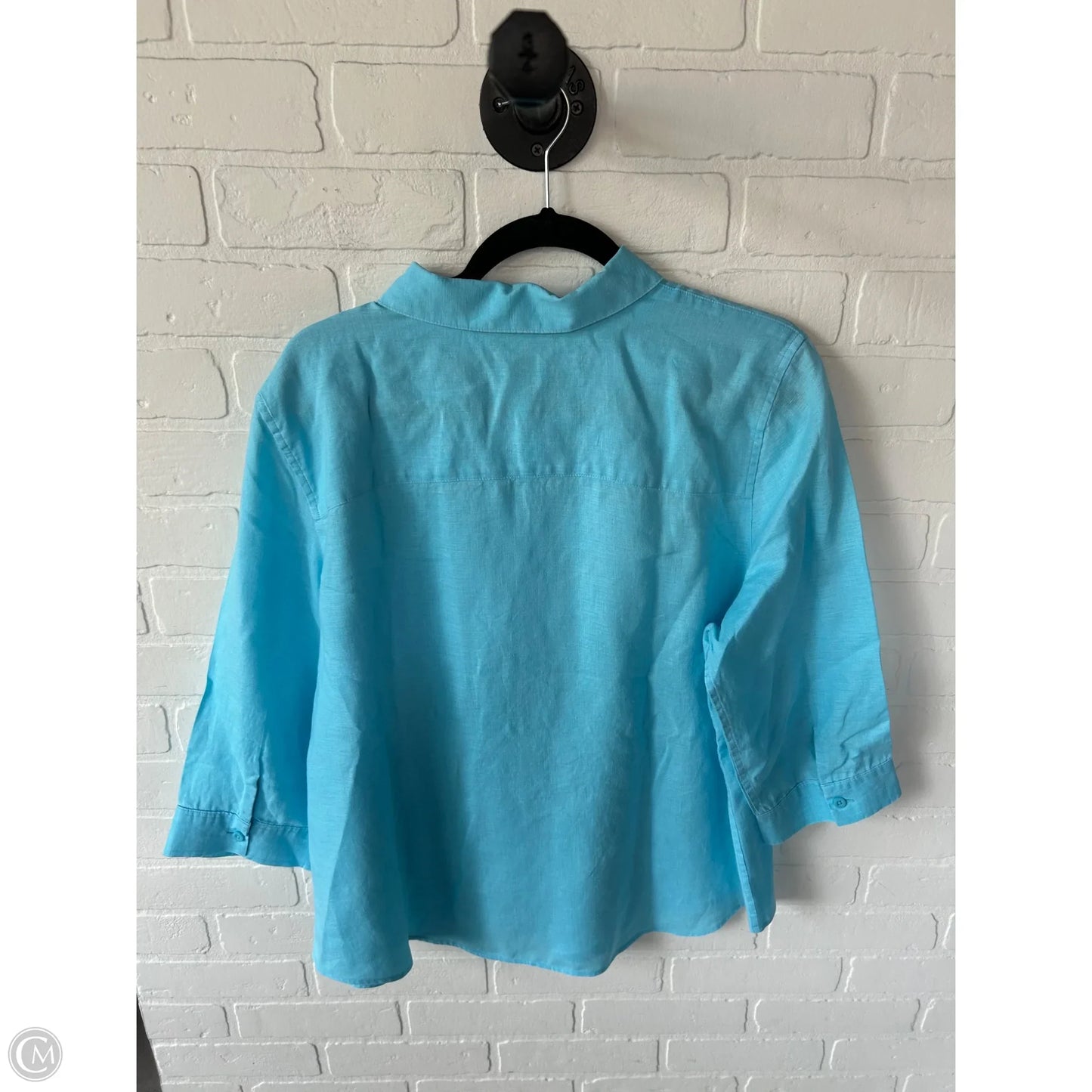 Top Long Sleeve By Chicos In Blue, Size: Xl
