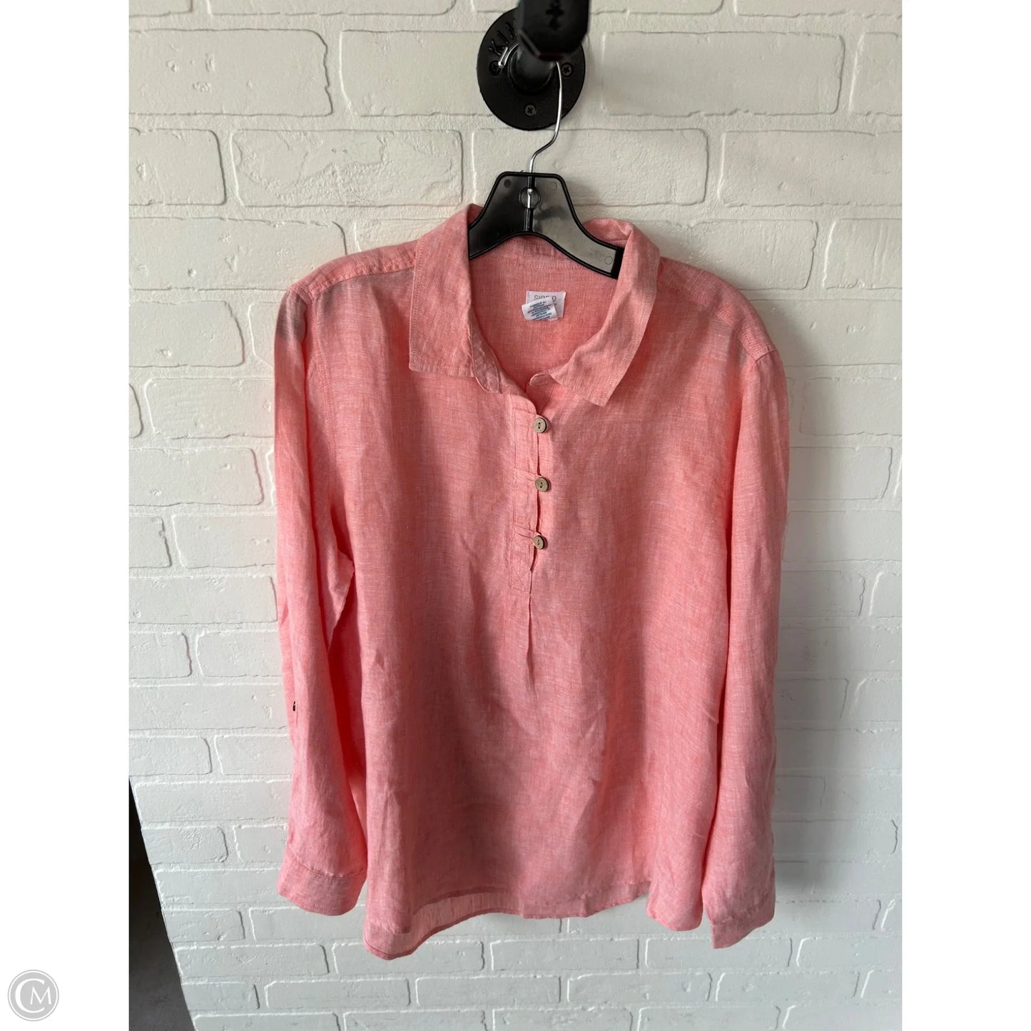 Top Long Sleeve By Sigrid Olsen In Orange, Size: Xl
