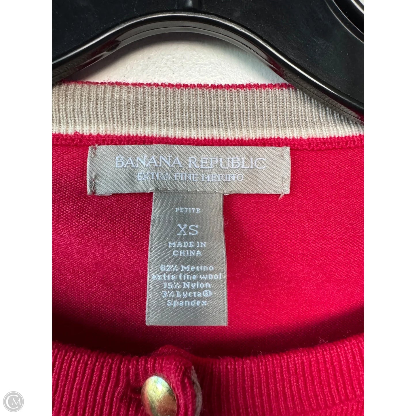 Sweater Cardigan By Banana Republic In Red, Size: Xsp