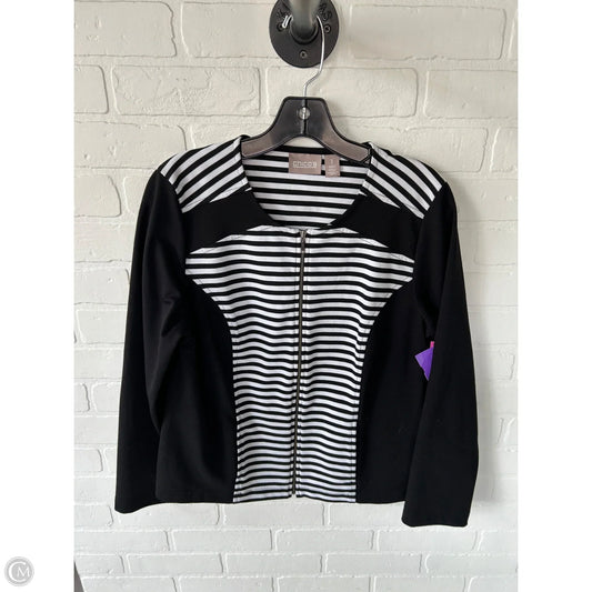 Blazer By Chicos In Black & White, Size: M