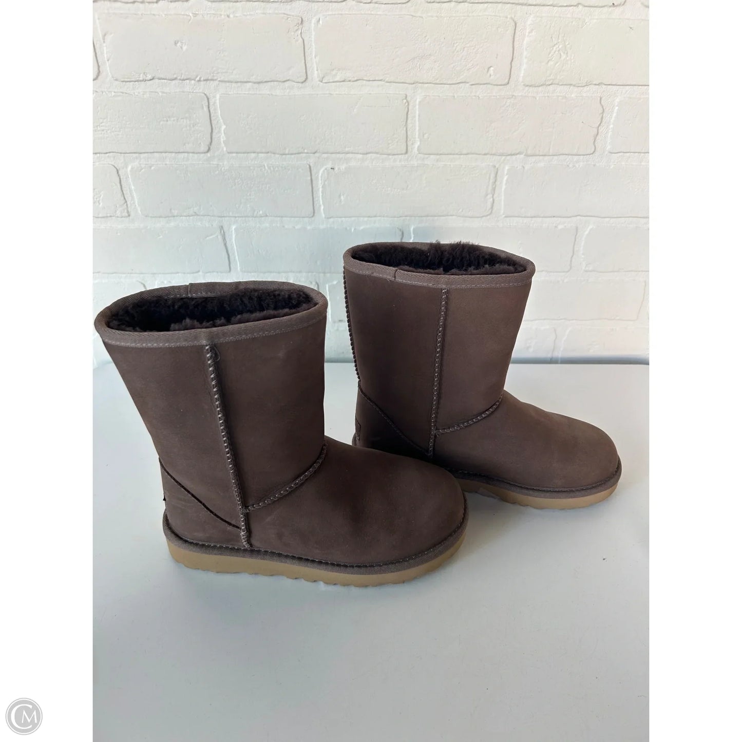 Boots Designer By Ugg In Brown, Size: 5