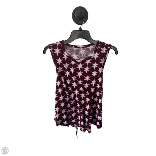 Top Sleeveless By Lucky Brand In Red & White, Size: Xl
