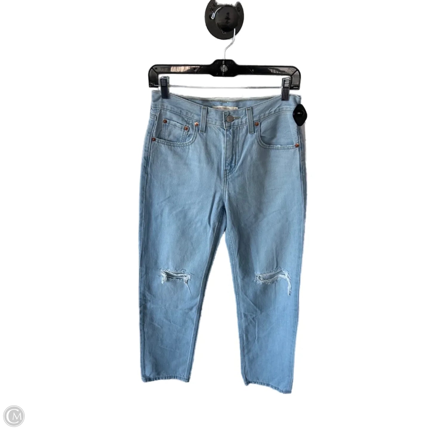 Jeans Straight By Levis In Blue Denim, Size: 2