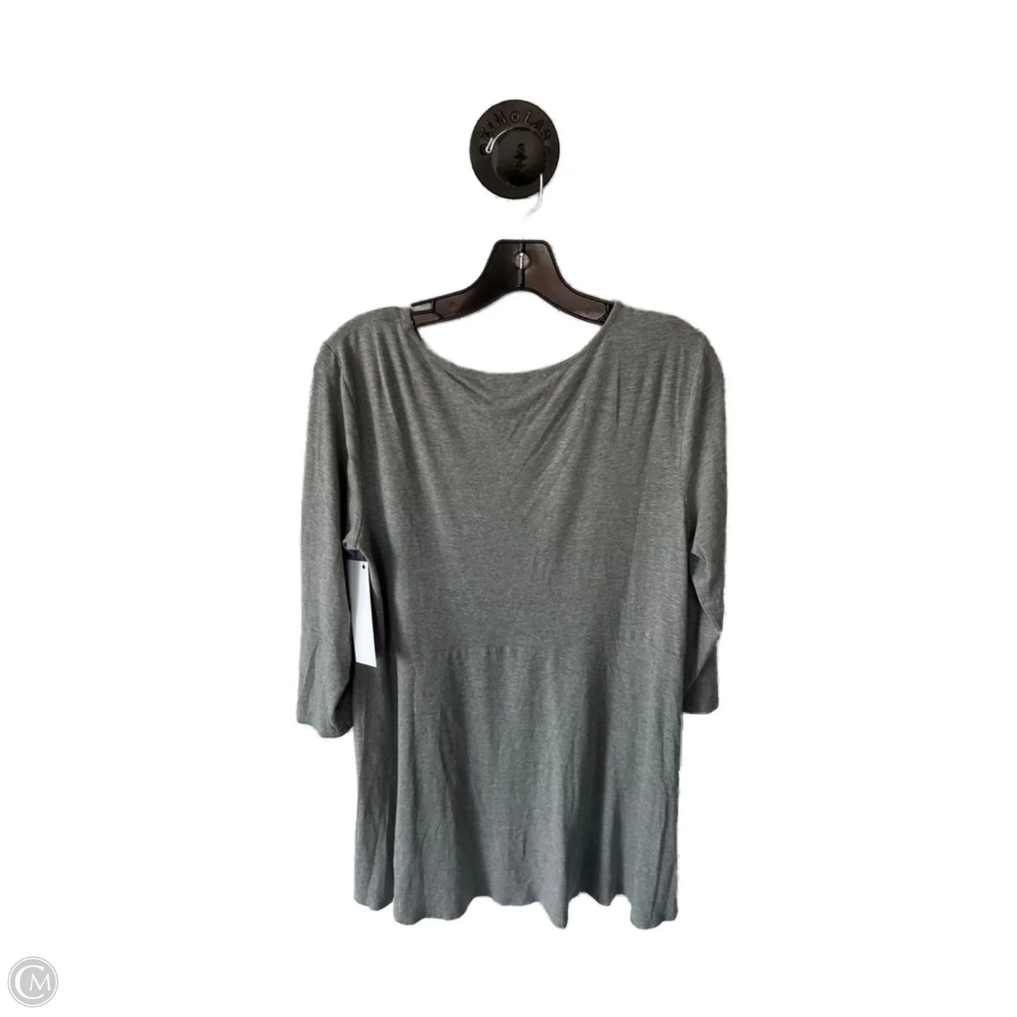 Top Long Sleeve By Philosophy In Grey, Size: M