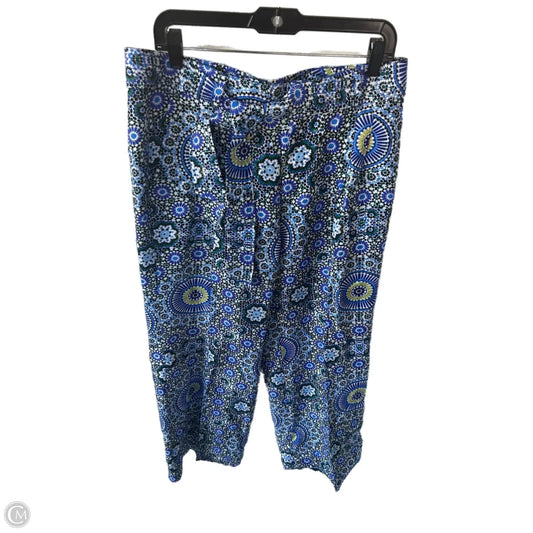 Pants Wide Leg By Banana Republic In Blue & White, Size: 12p