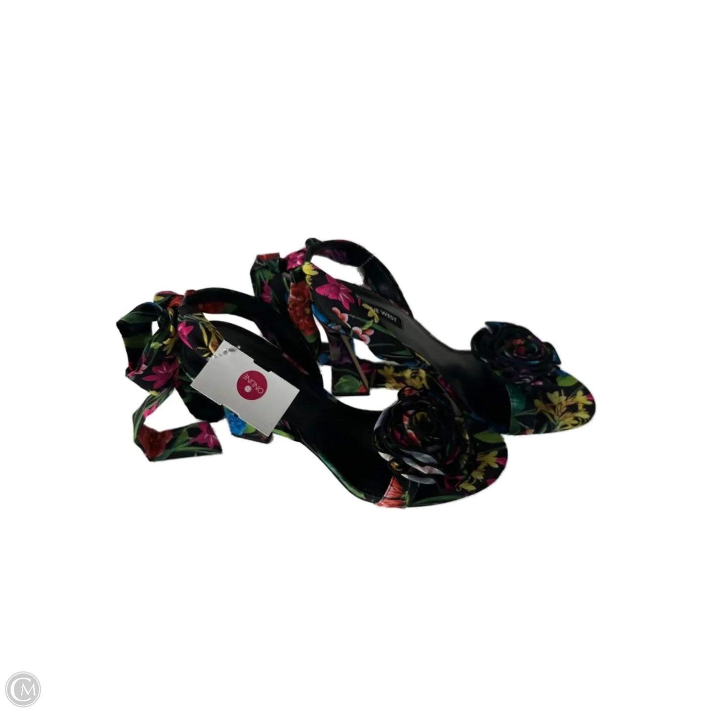 Sandals Heels Block By Nine West In Black, Size: 10