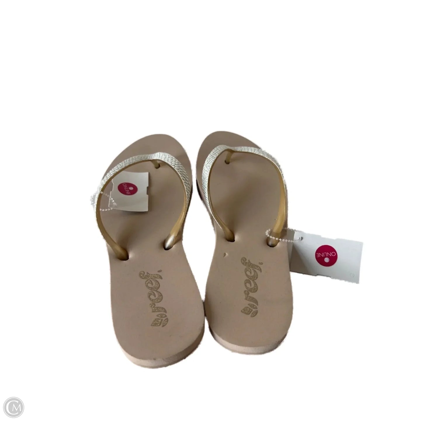 Sandals Flip Flops By Reef In Tan & White, Size: 6