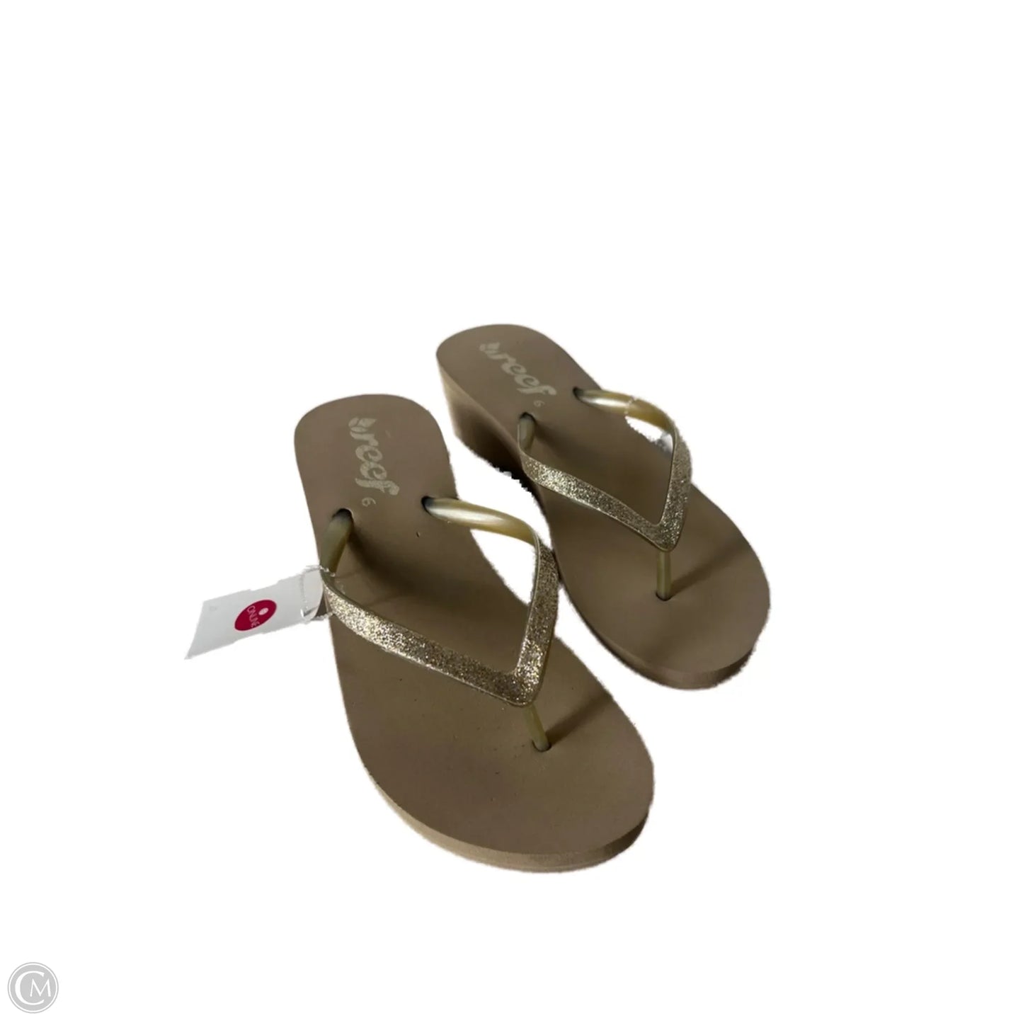 Sandals Flip Flops By Reef In Gold, Size: 6