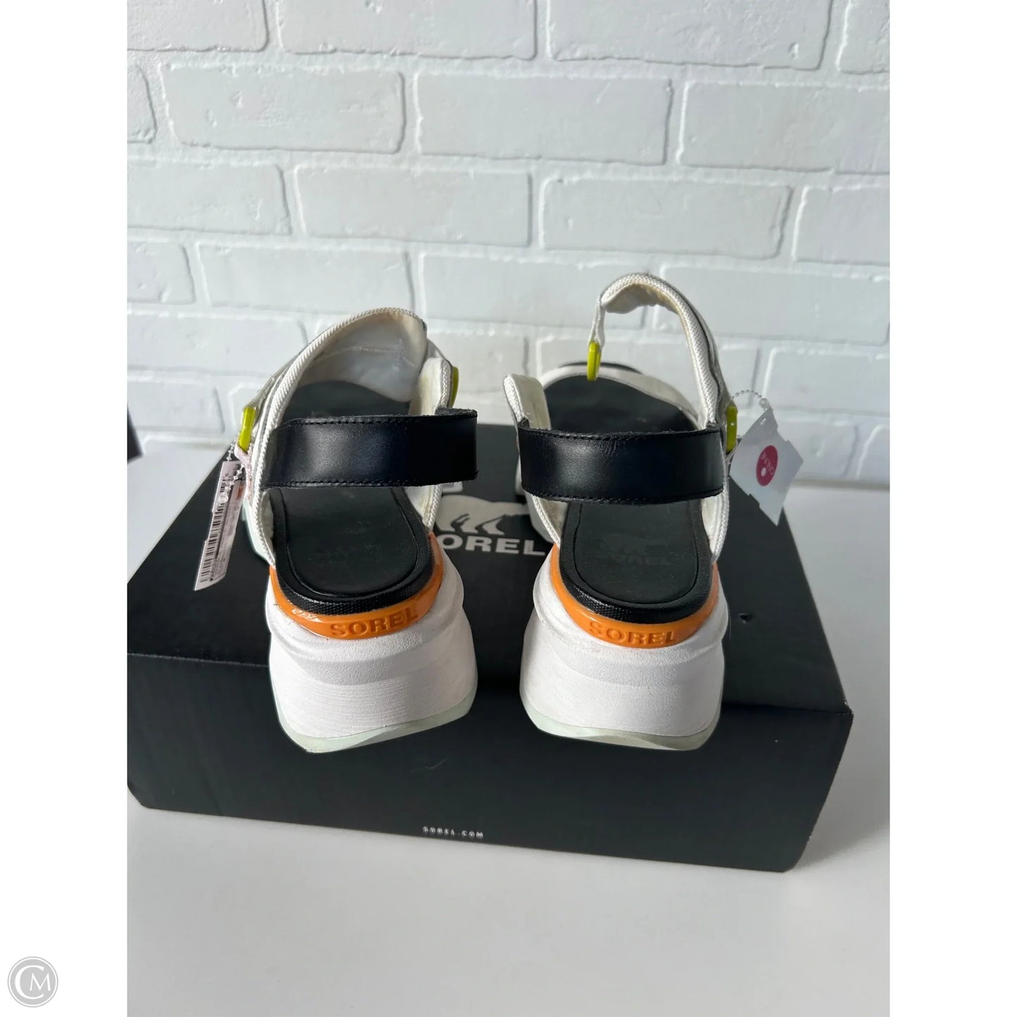 Sandals Heels Block By Sorel In White, Size: 9