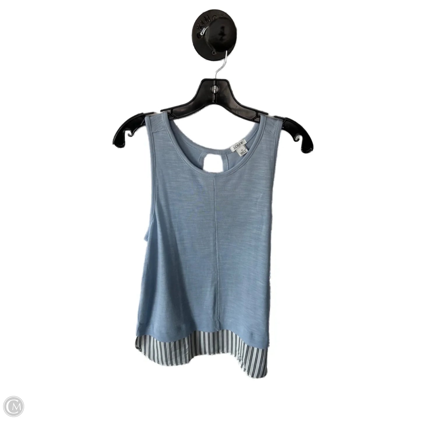 Top Sleeveless By J. Crew In Blue & Cream, Size: M