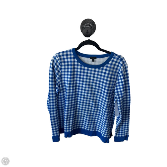 Sweatshirt Crewneck By Talbots In Blue & White, Size: M