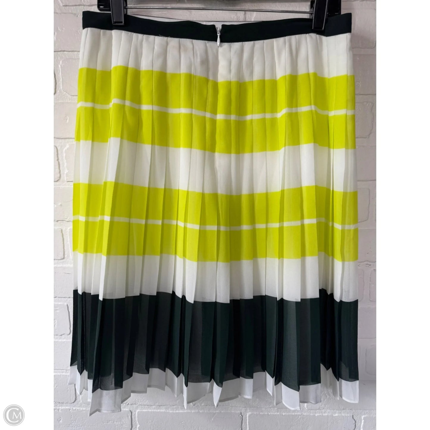 Skirt Mini & Short By Ann Taylor In Green & Yellow, Size: 8p