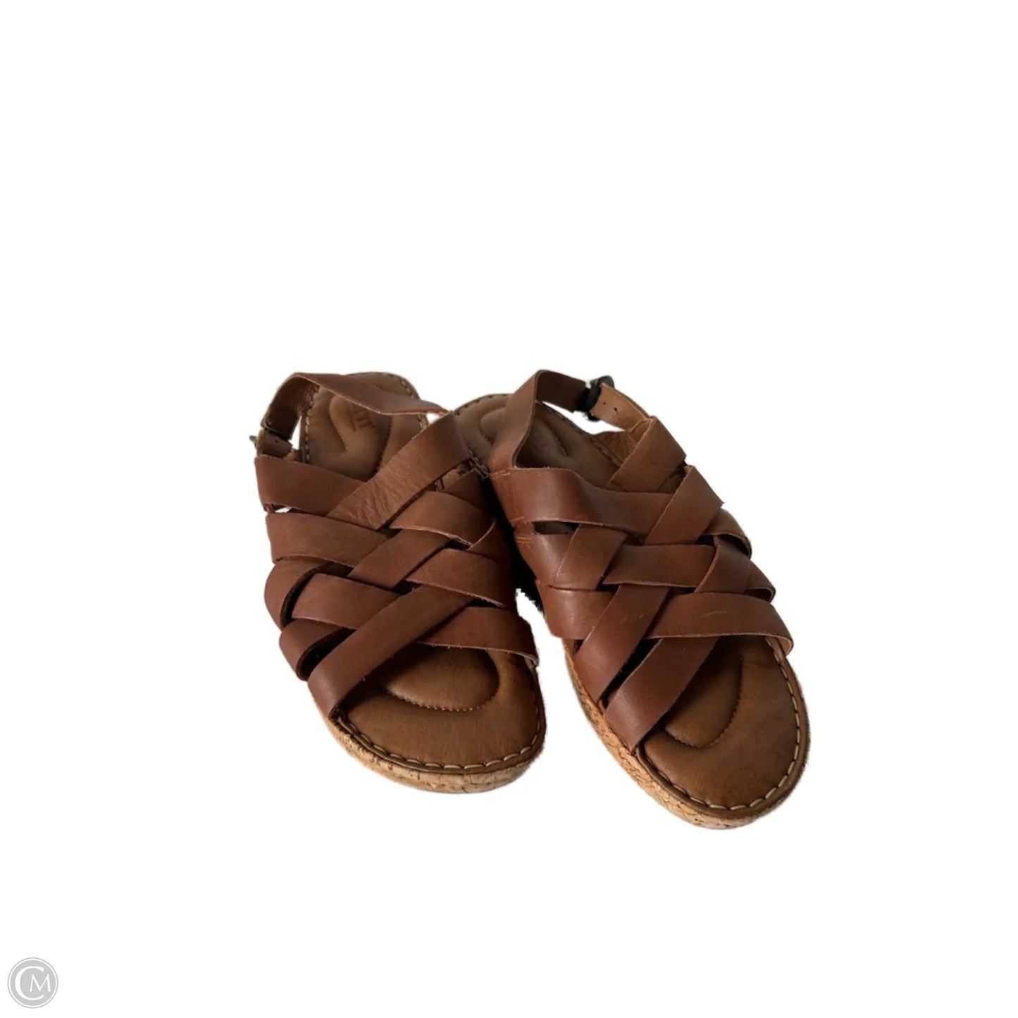 Sandals Heels Wedge By Born In Brown, Size: 9