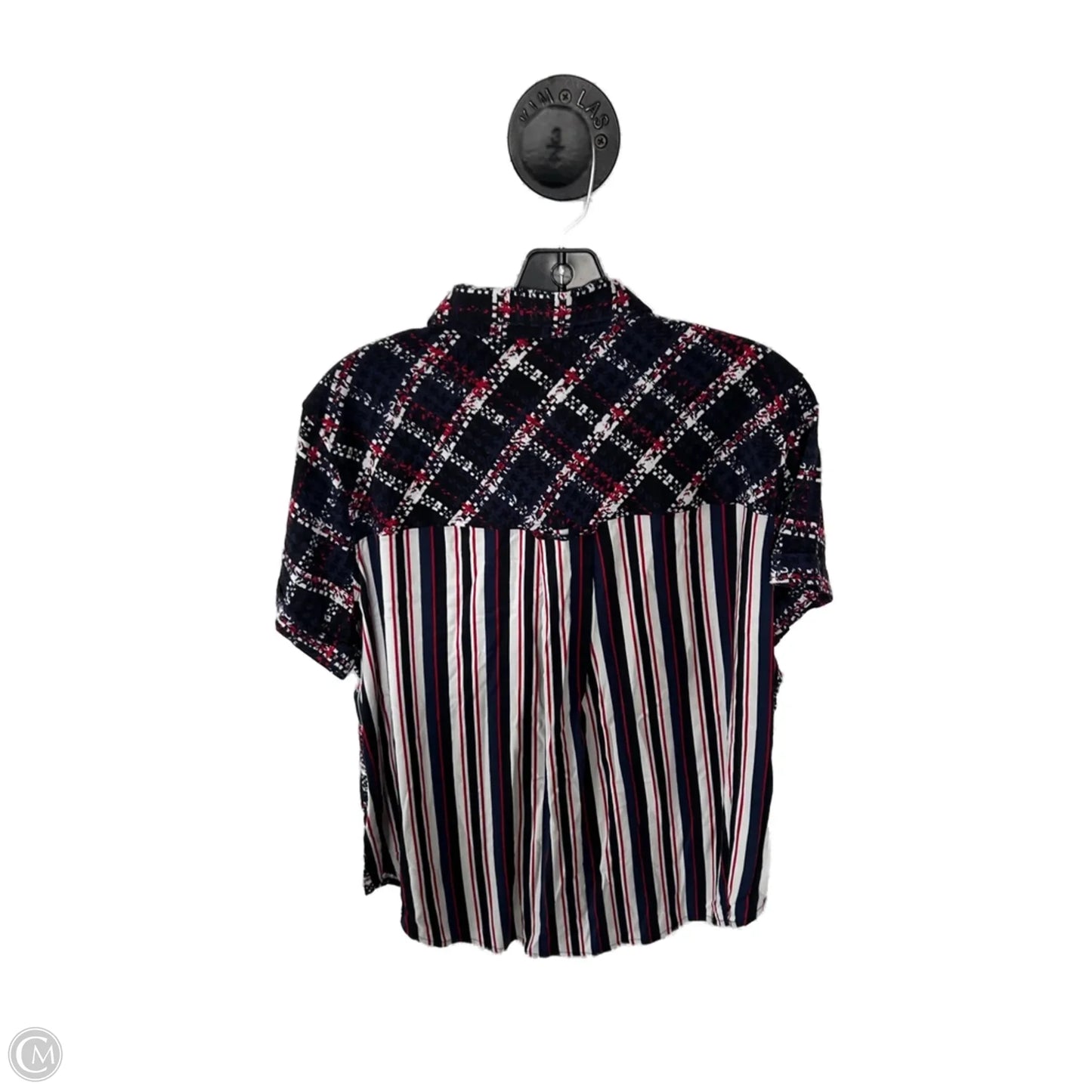 Top Short Sleeve By Liverpool In Blue & Red, Size: L