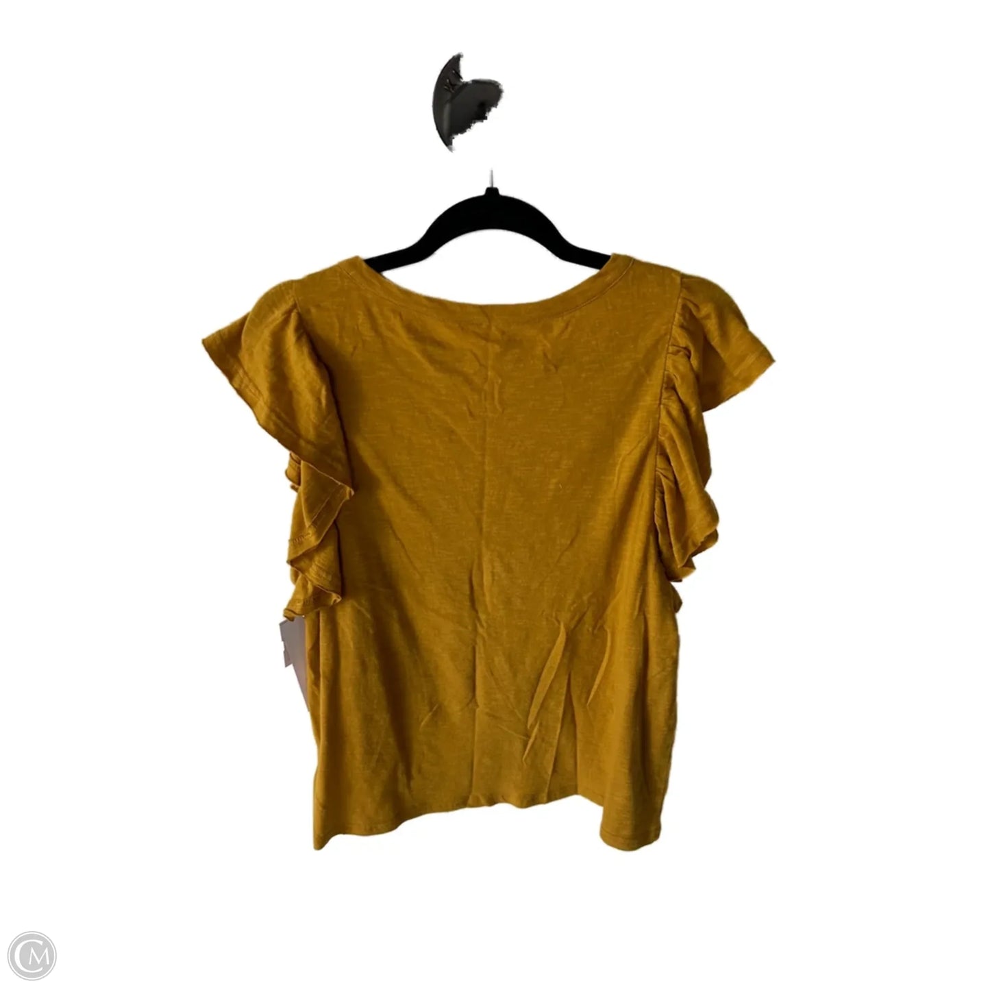 Top Short Sleeve By Cmc In Yellow, Size: L