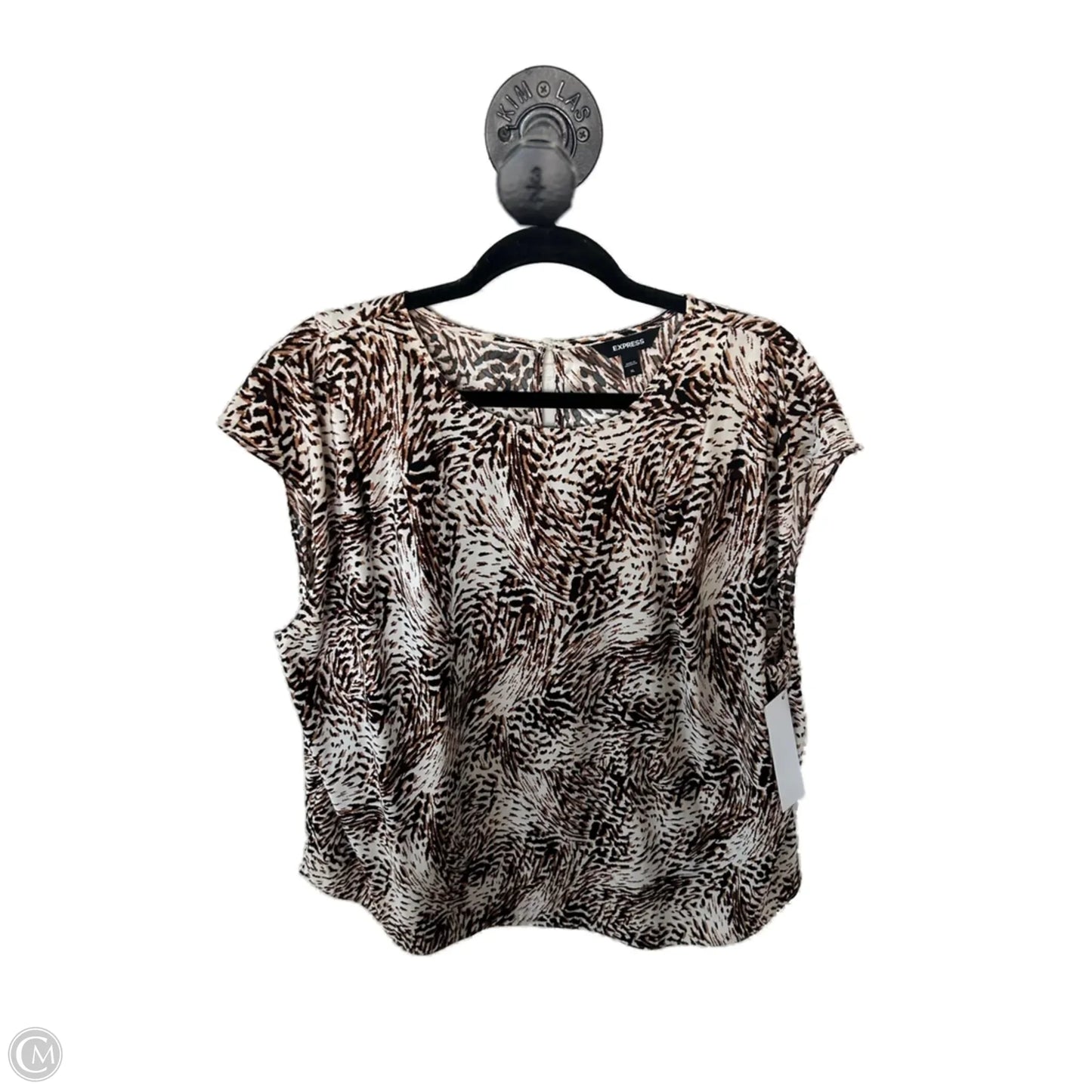 Top Sleeveless By Express In Black & Cream, Size: Xl