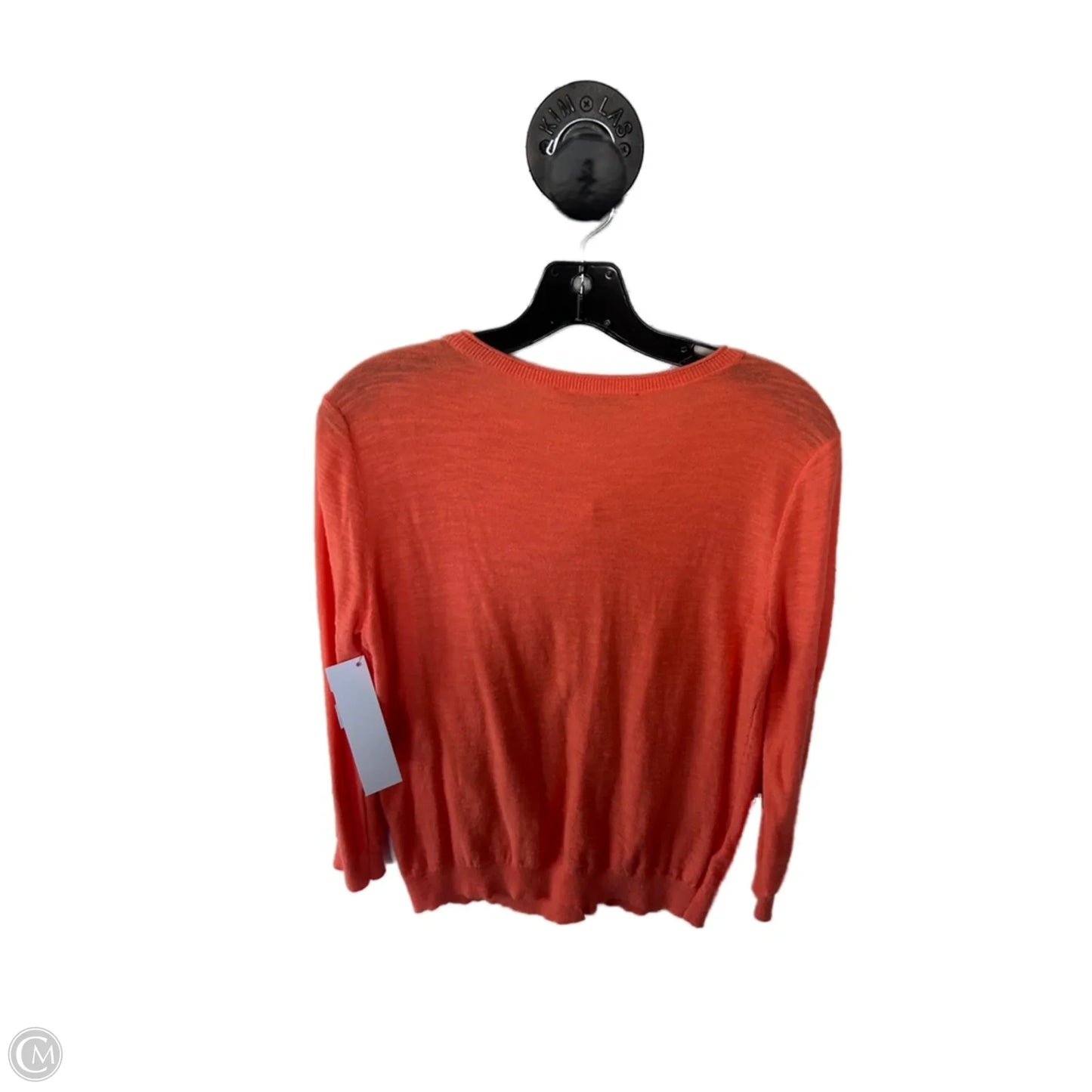 Sweater Cardigan By Loft In Orange, Size: S