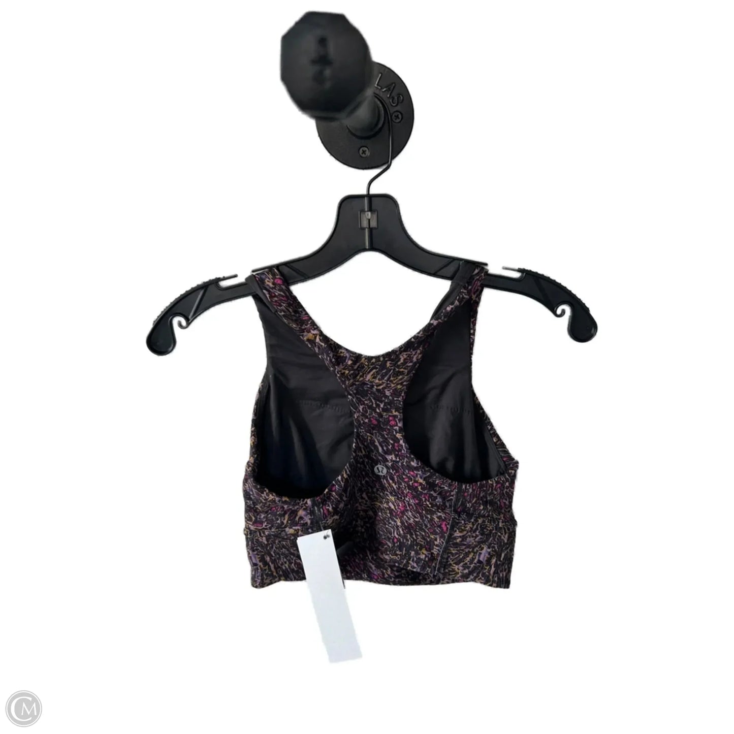 Athletic Bra By Lululemon In Black & Purple, Size: S