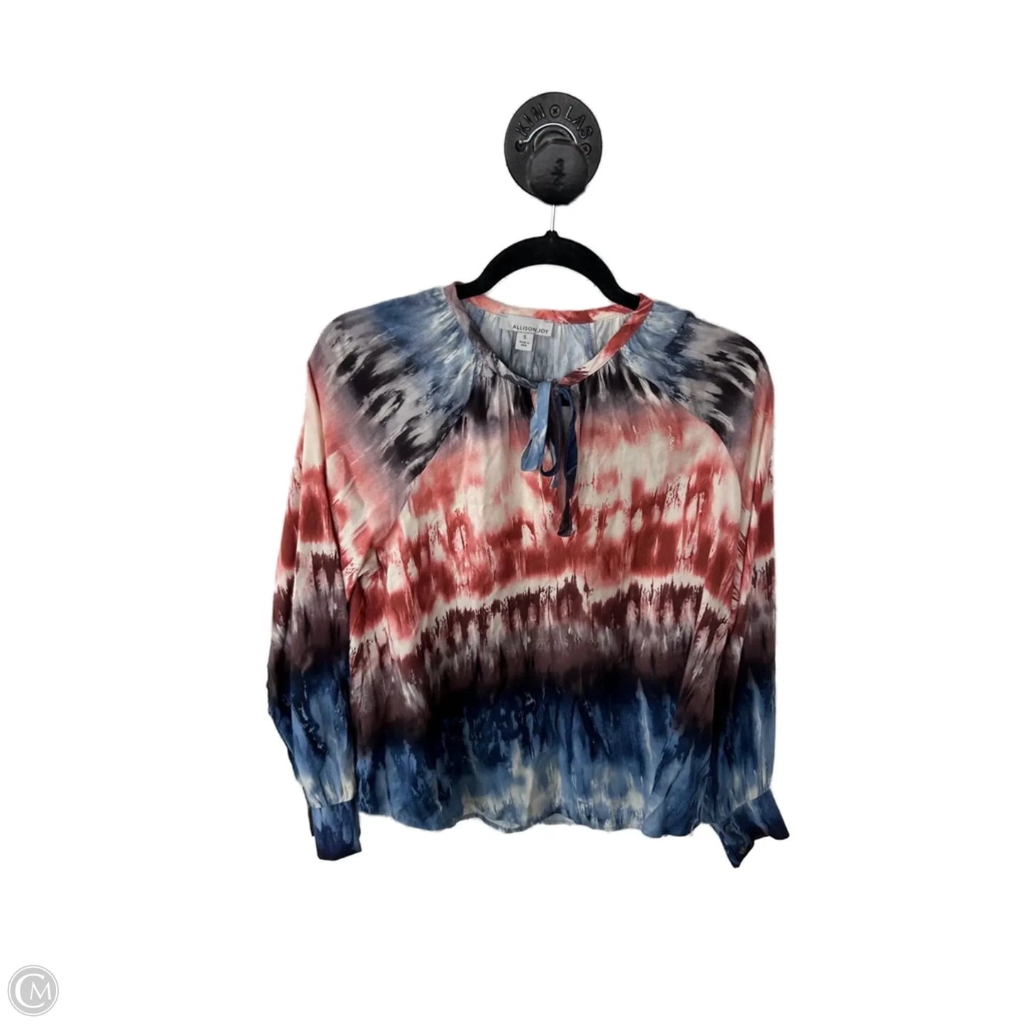 Top Long Sleeve By Allison Joy In Blue & Red, Size: S