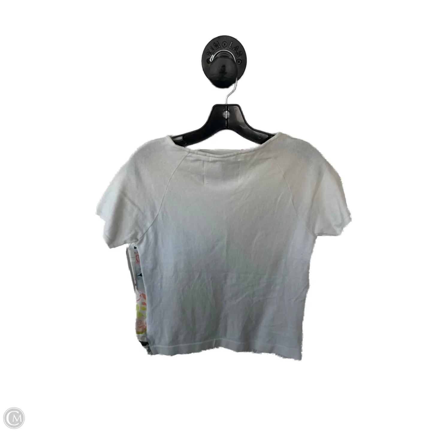 Top Short Sleeve By Cmc In Cream & Orange, Size: S