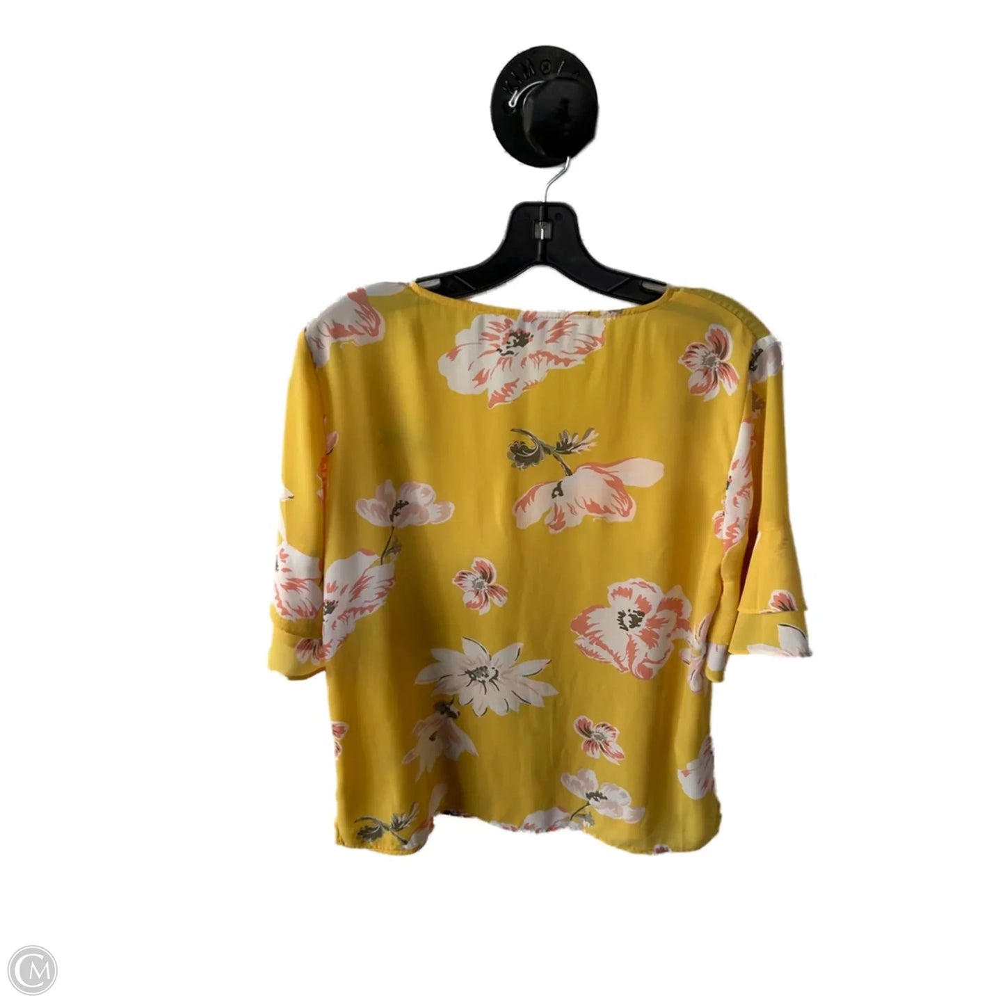 Top Short Sleeve By Loft In Yellow, Size: S