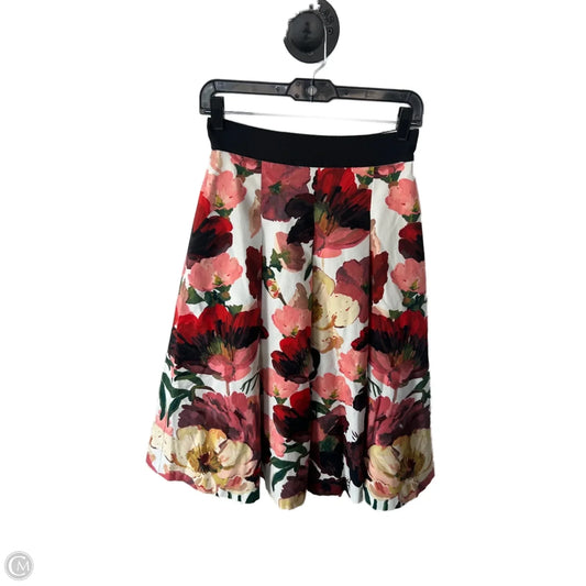Skirt Midi By White House Black Market In Black & Red, Size: 0