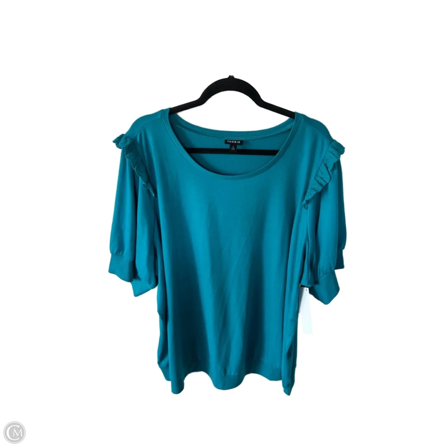 Top Short Sleeve By Torrid In Blue, Size: 4x