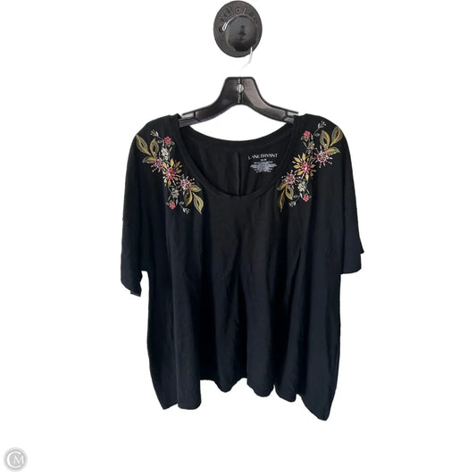 Top Short Sleeve By Lane Bryant In Black, Size: 4x