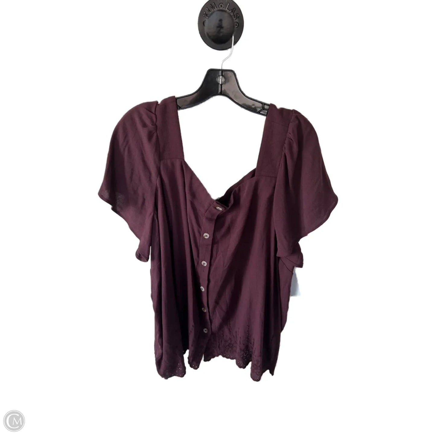 Top Short Sleeve By Torrid In Purple, Size: 4x
