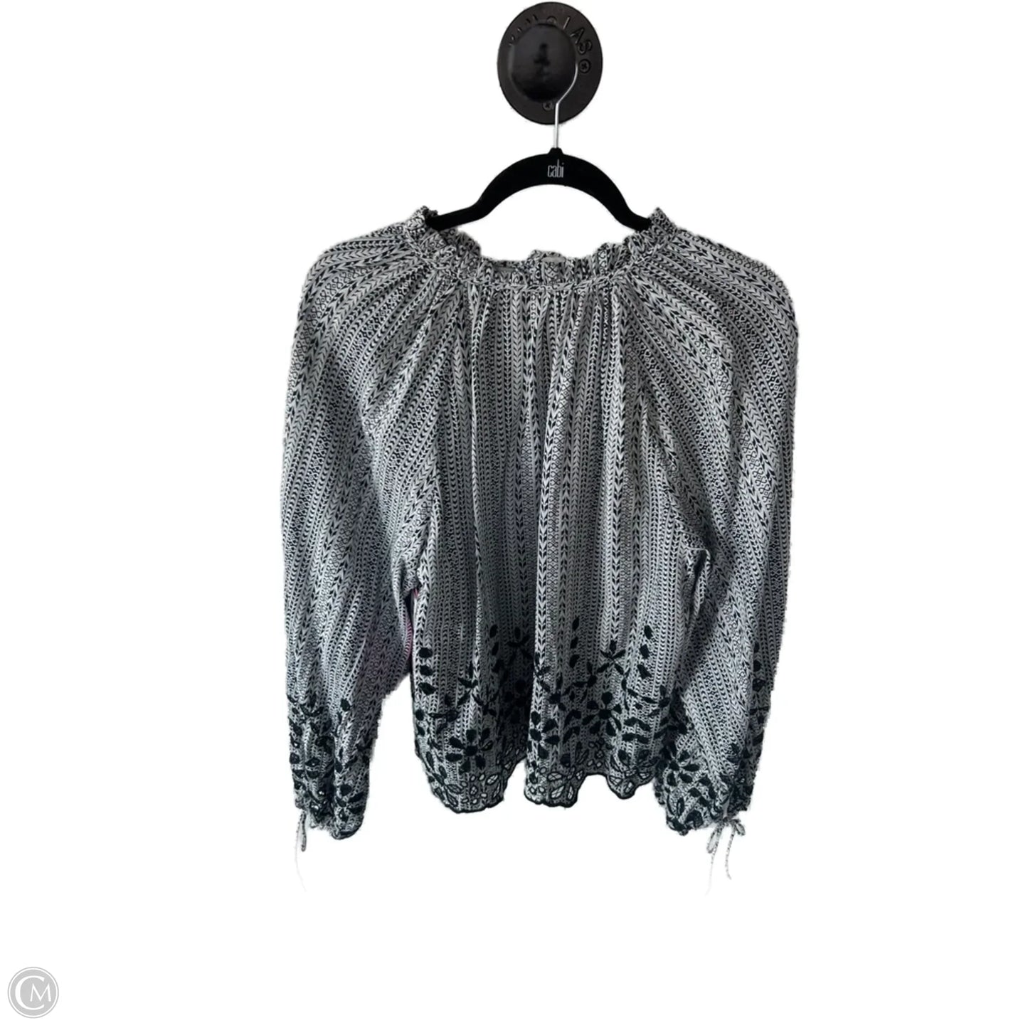 Top Long Sleeve By Joie In Blue & White, Size: L