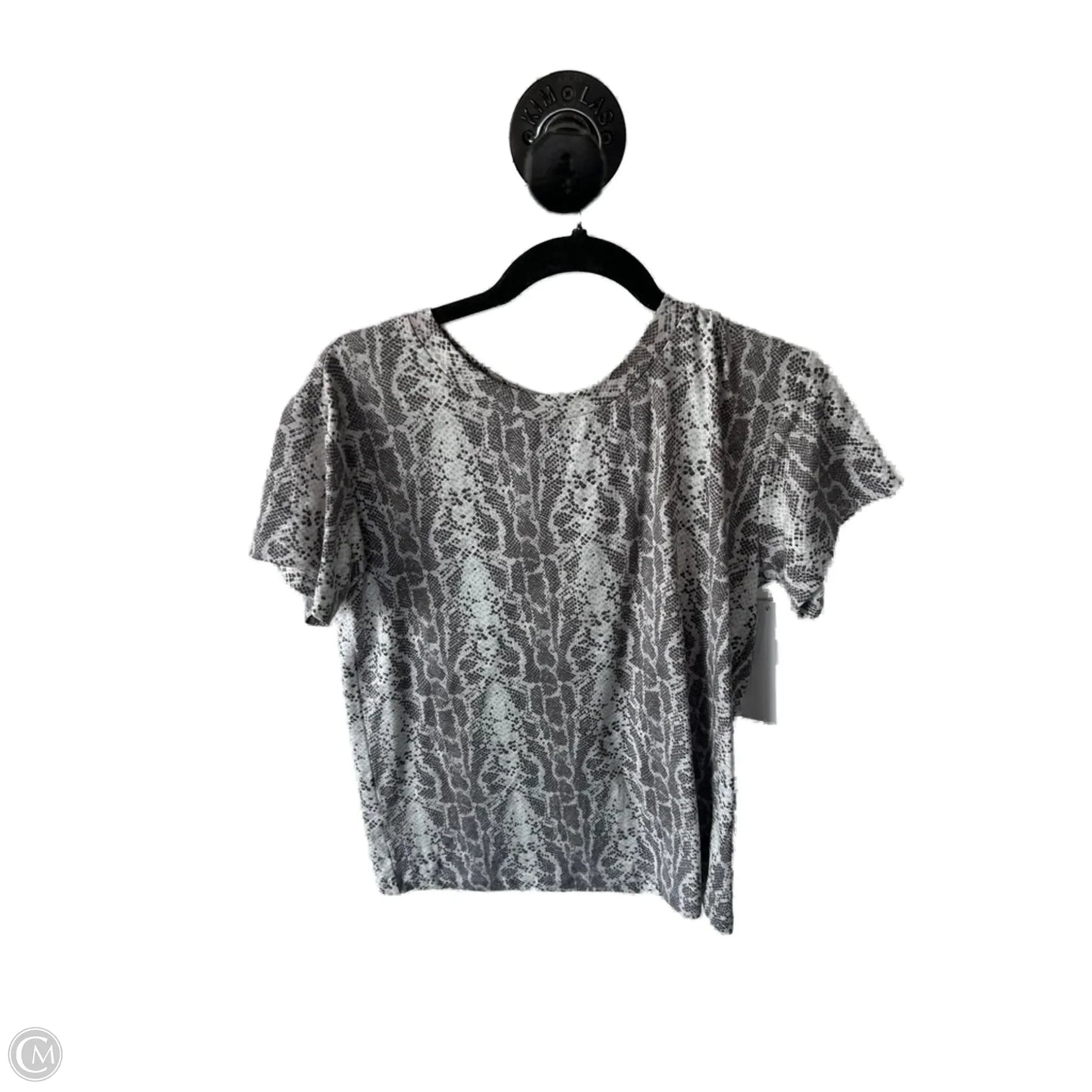 Top Short Sleeve By Socialite In Grey & White, Size: S