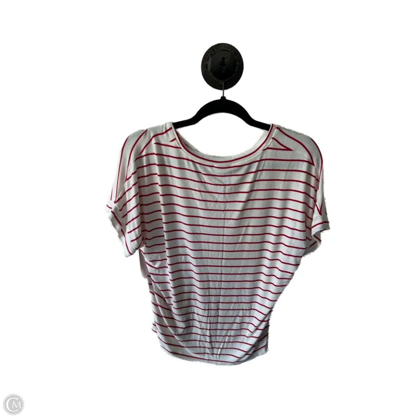Top Short Sleeve Basic By Cabi In Red & White, Size: Xs