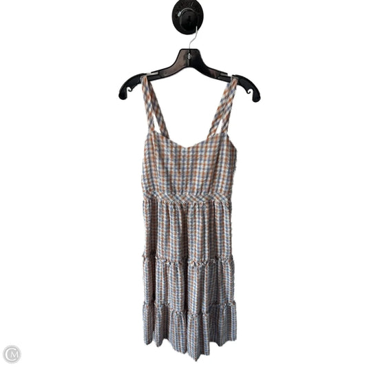 Dress Casual Midi By Madewell In Blue & Cream, Size: Xs