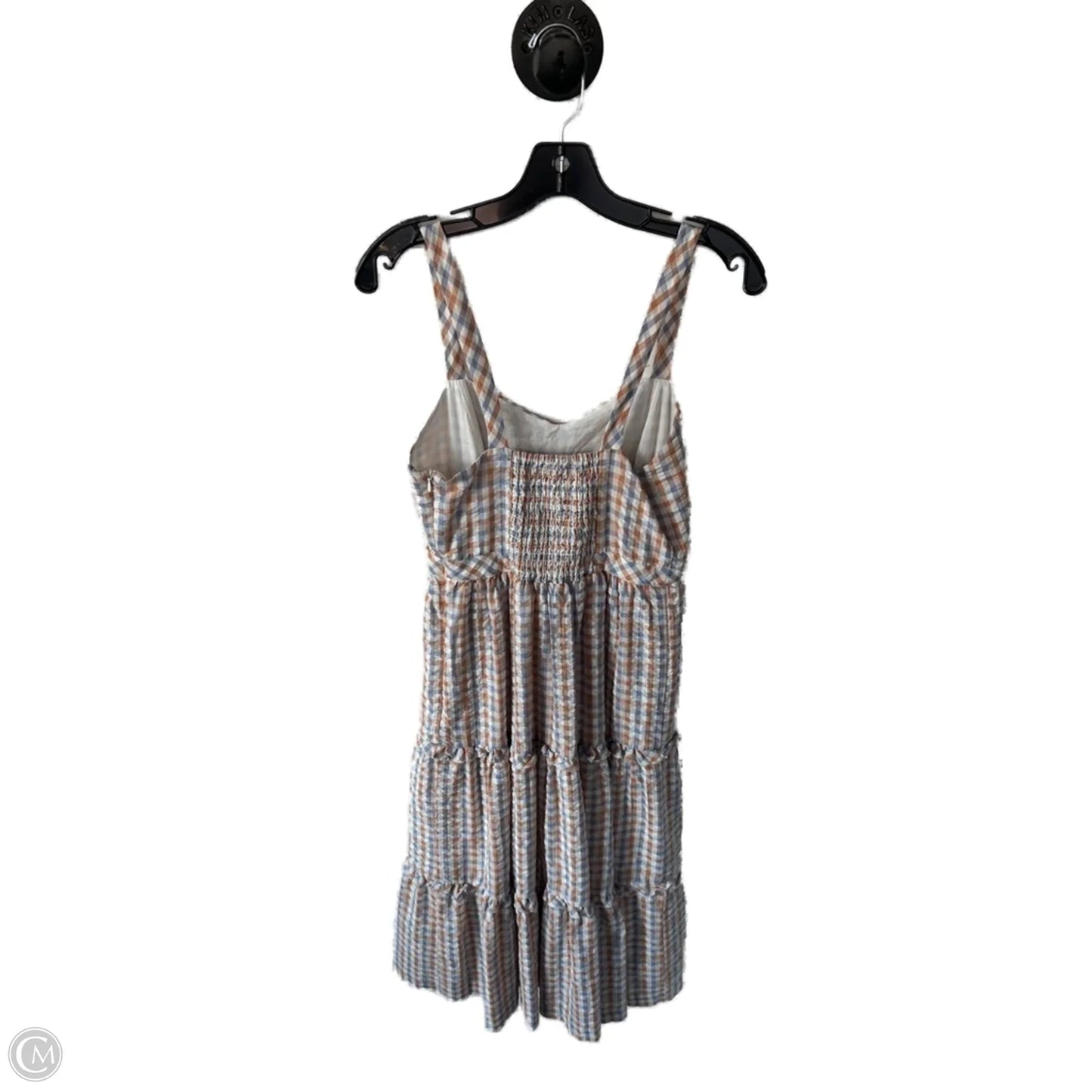 Dress Casual Midi By Madewell In Blue & Cream, Size: Xs