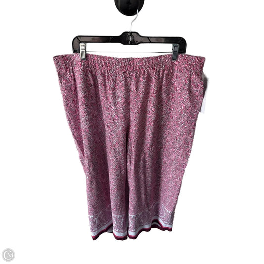 Pants Cropped By J. Jill In Pink & White, Size: 20