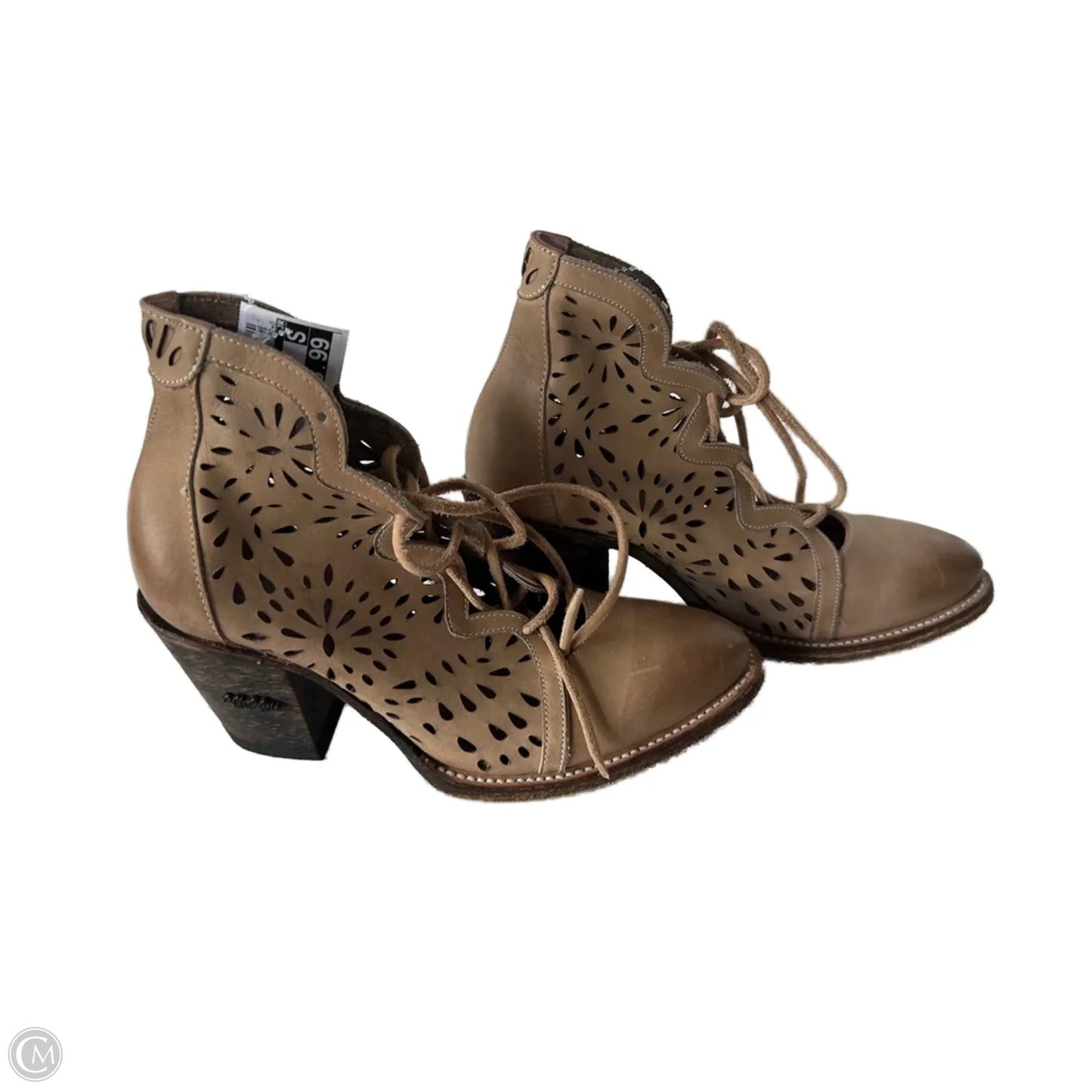 Boots Ankle Heels By Cmb In Tan, Size: 7