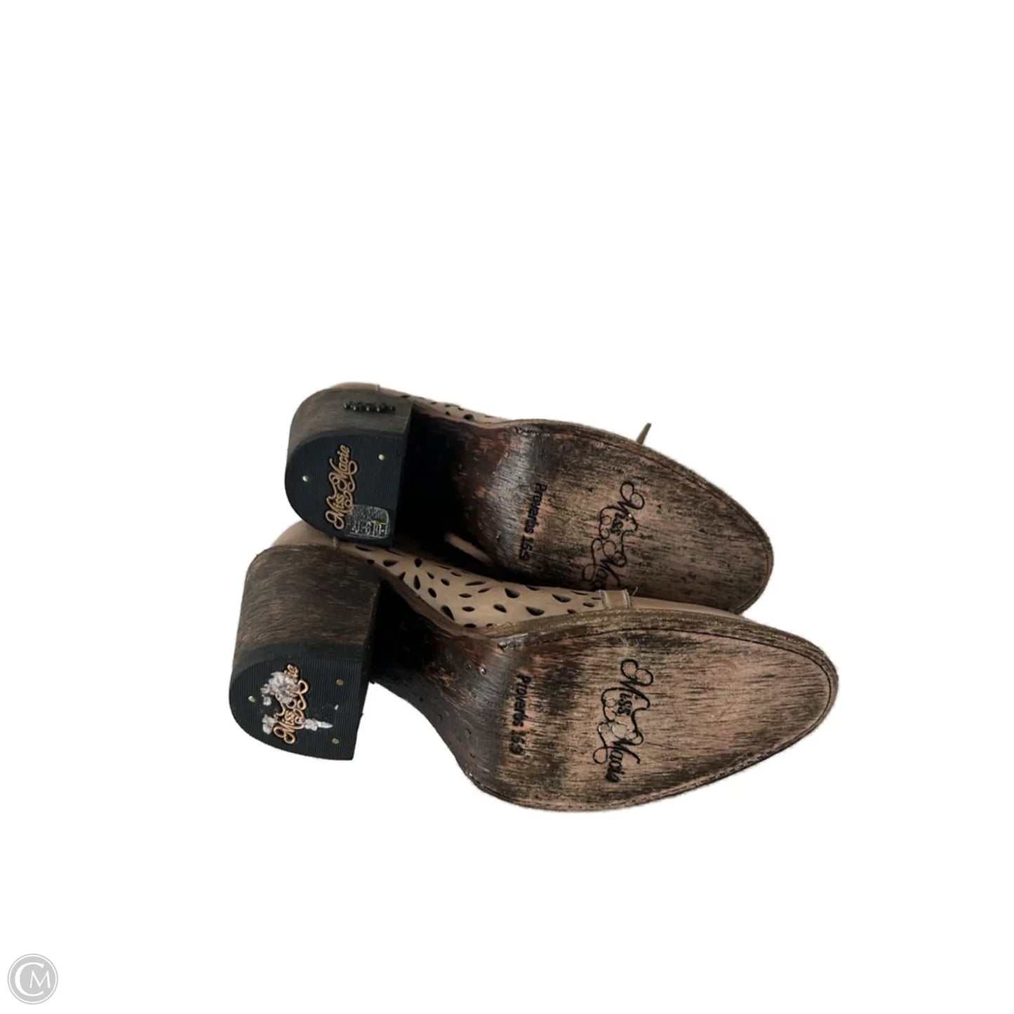 Boots Ankle Heels By Cmb In Tan, Size: 7