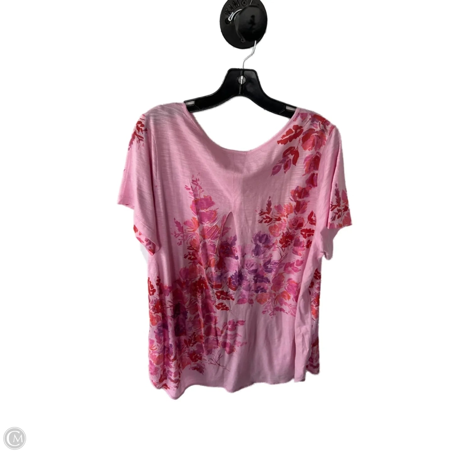 Top Short Sleeve By J. Jill In Pink & Purple, Size: Xl