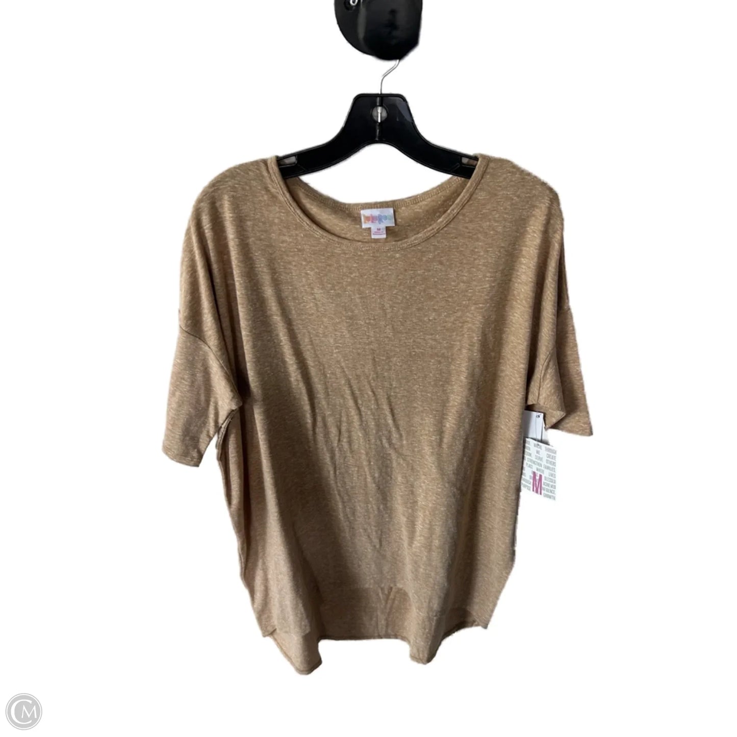 Top Short Sleeve Basic By Lularoe In Tan, Size: M